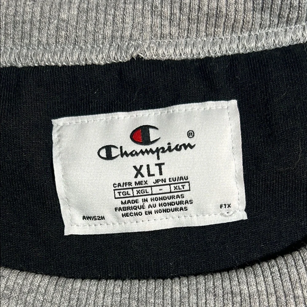 Champion Gray Crewneck Sweater Classic Athletic Style - XLT